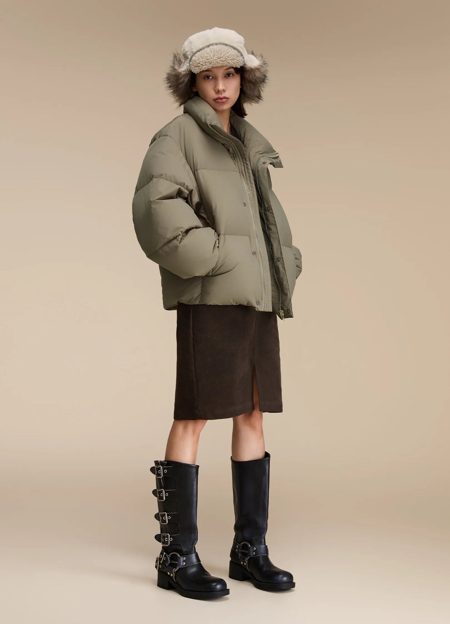 Snap Puffer Jacket