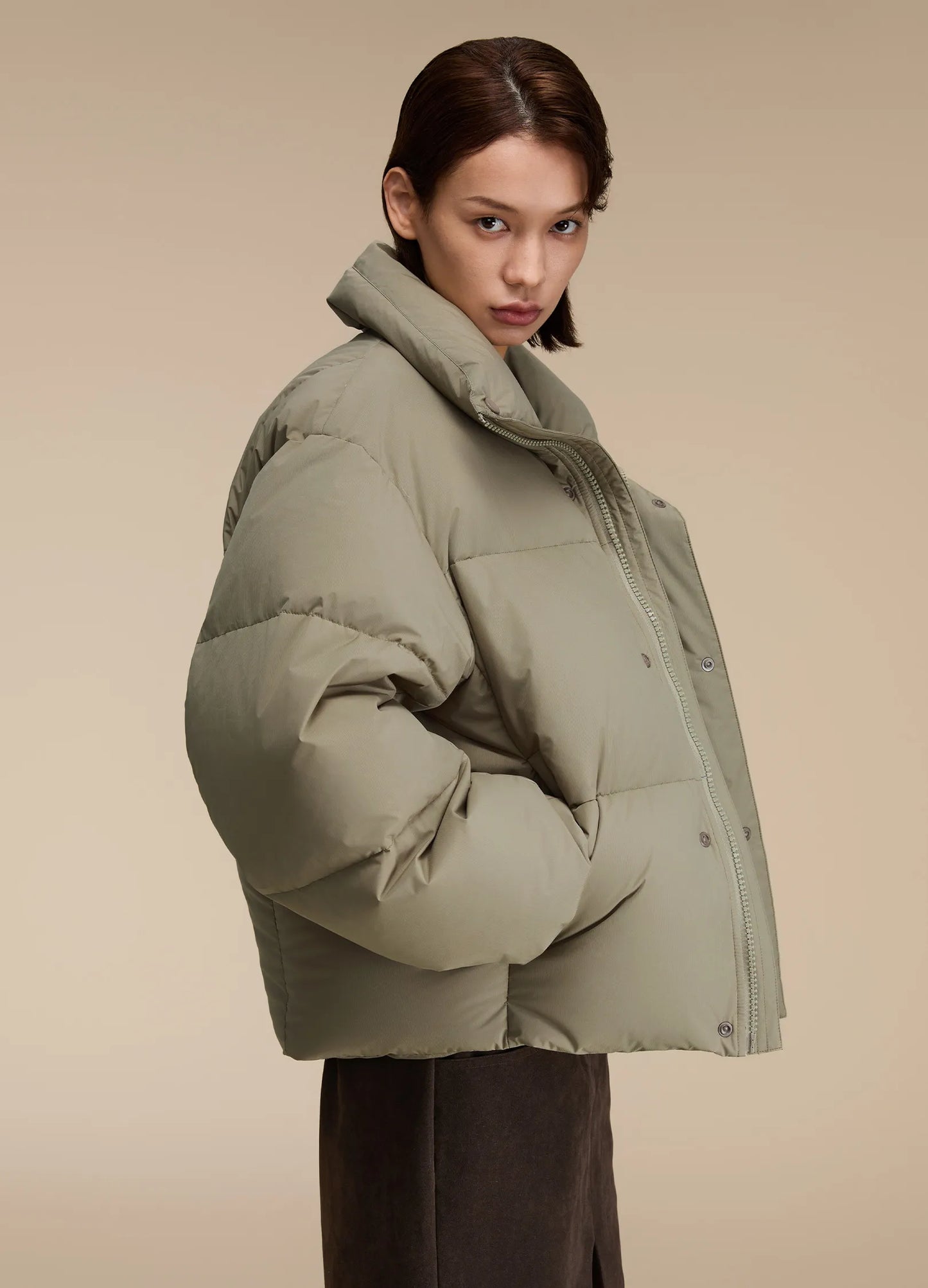 Snap Puffer Jacket