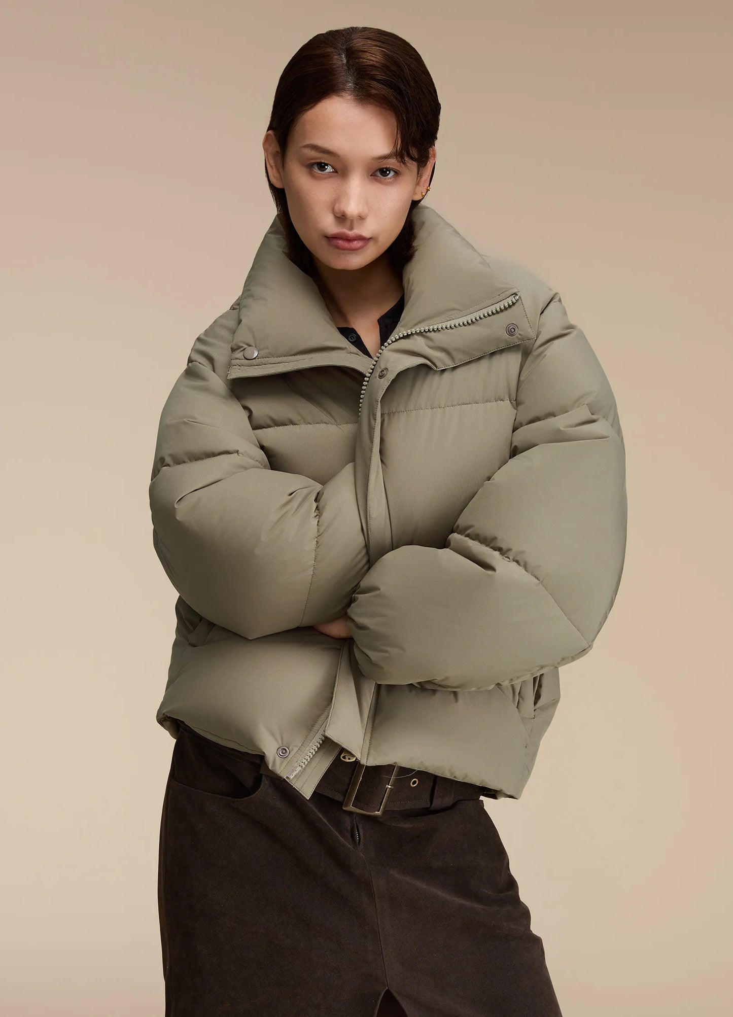 Snap Puffer Jacket