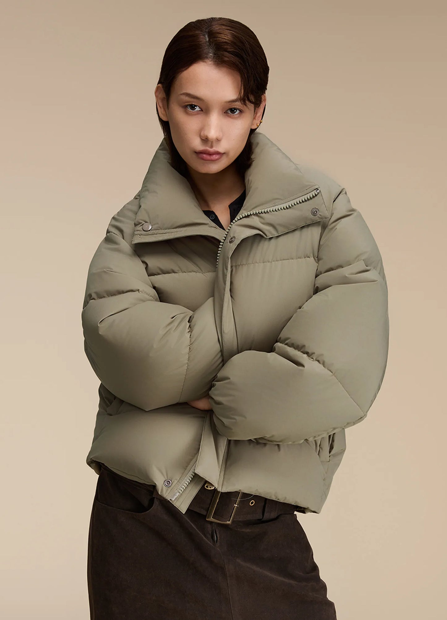 Snap Puffer Jacket