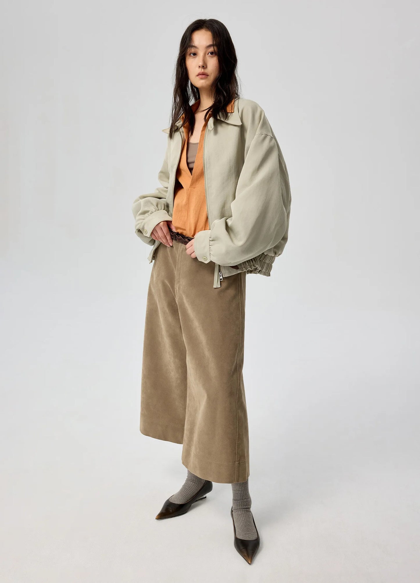 Suede Capris