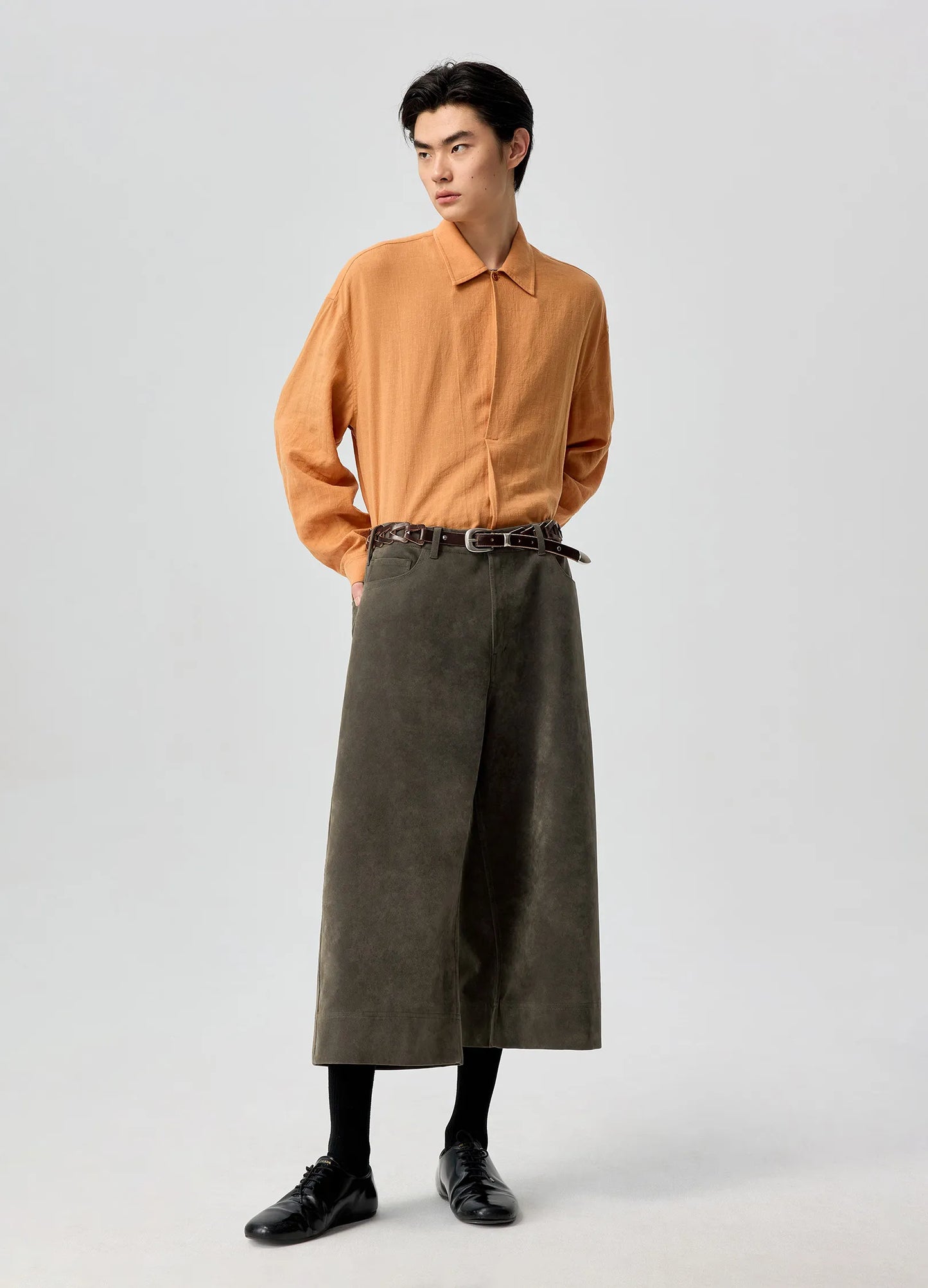 Suede Capris