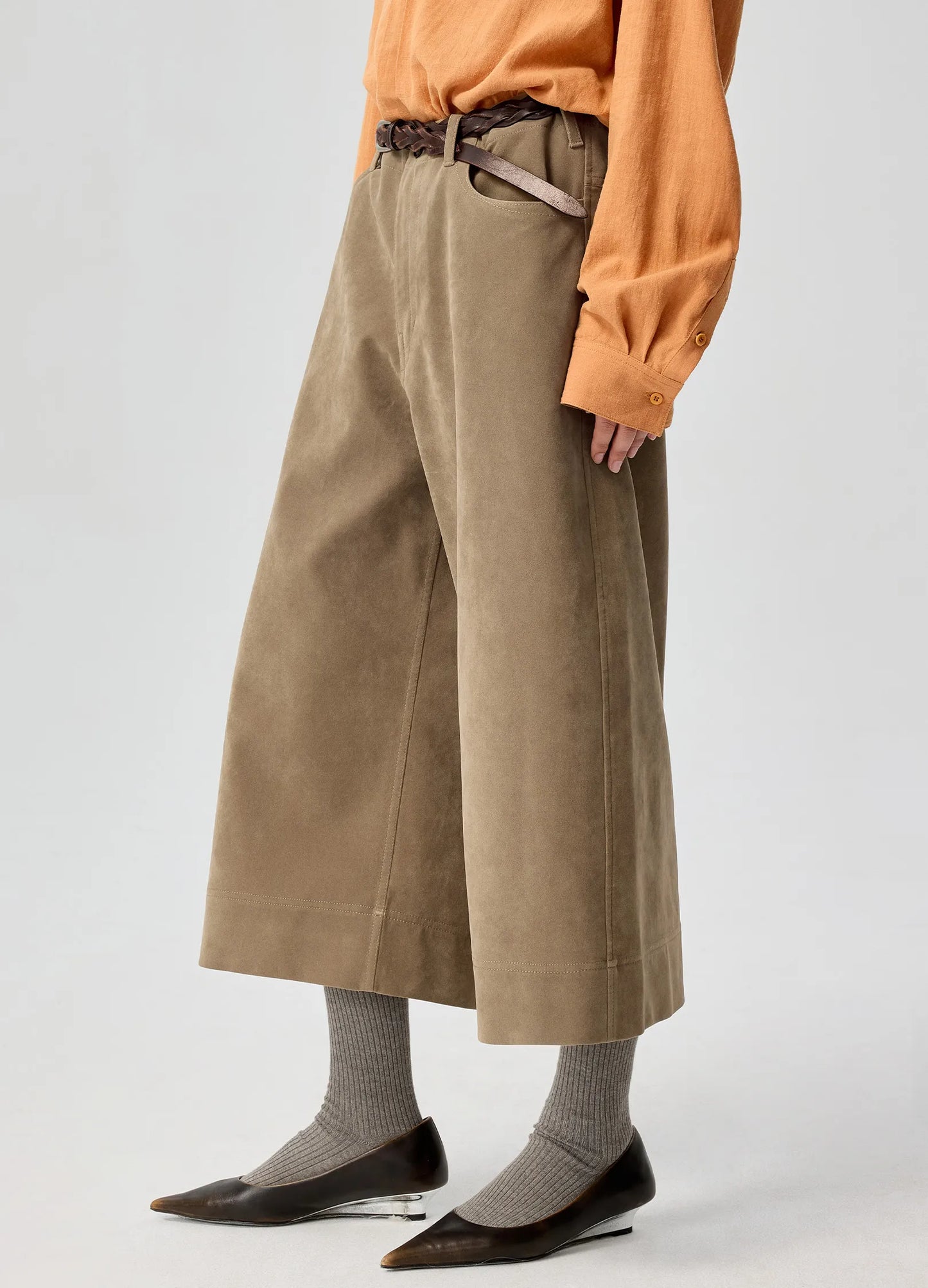 Suede Capris