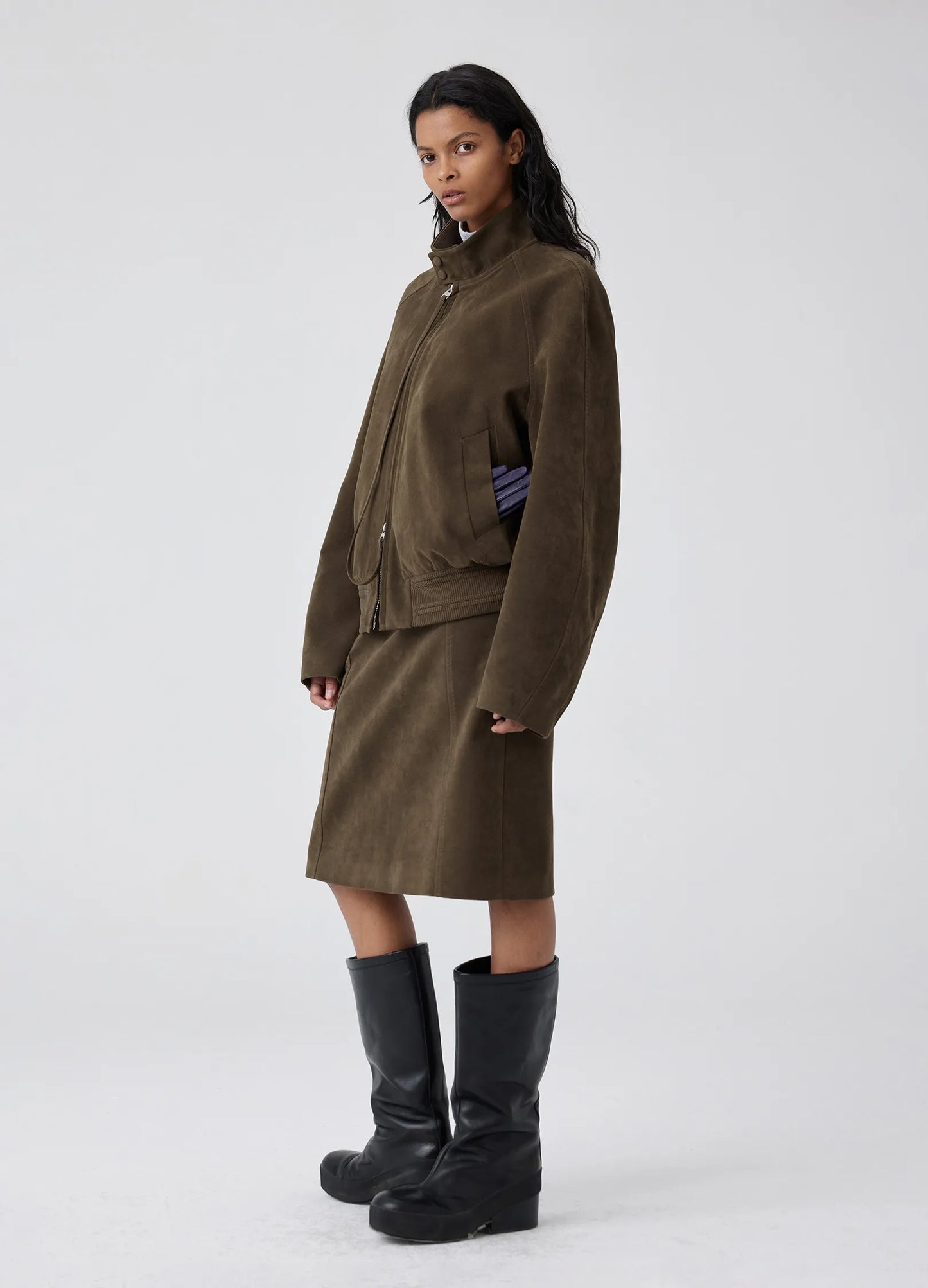 Suede Harrington Jacket