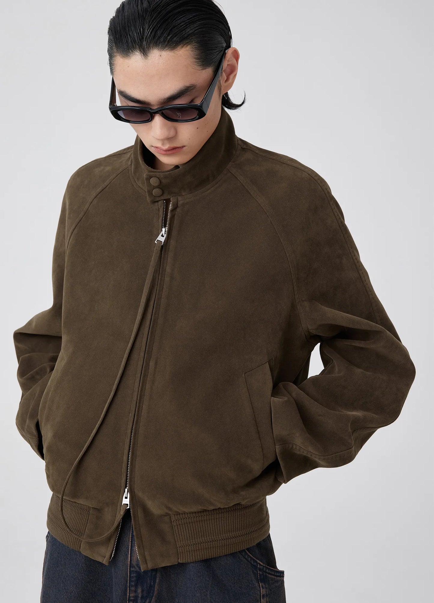 Suede Harrington Jacket