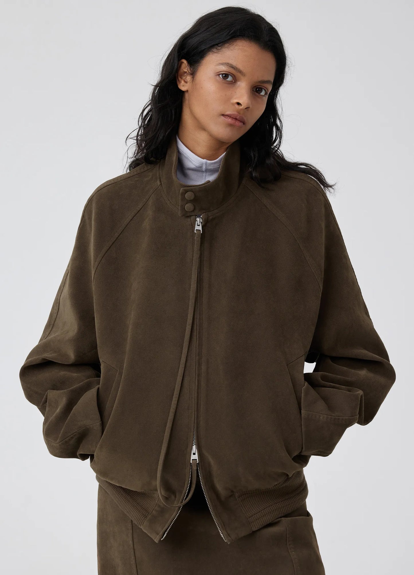 Suede Harrington Jacket