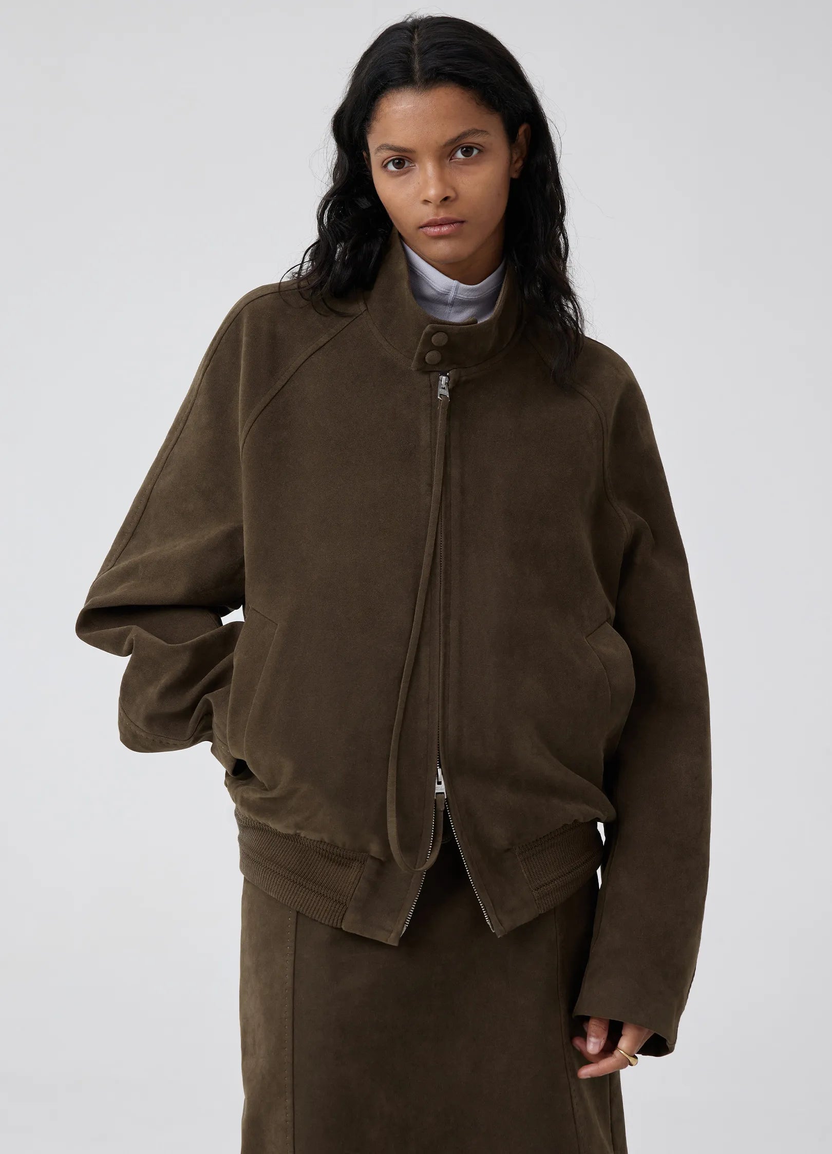Suede Harrington Jacket