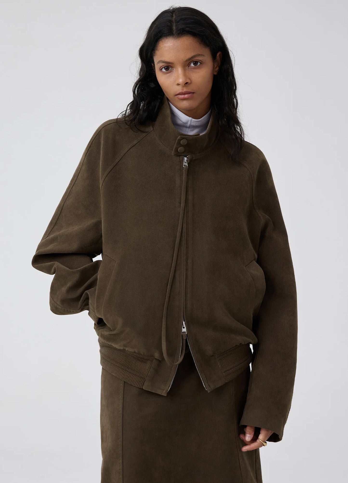 Suede Harrington Jacket