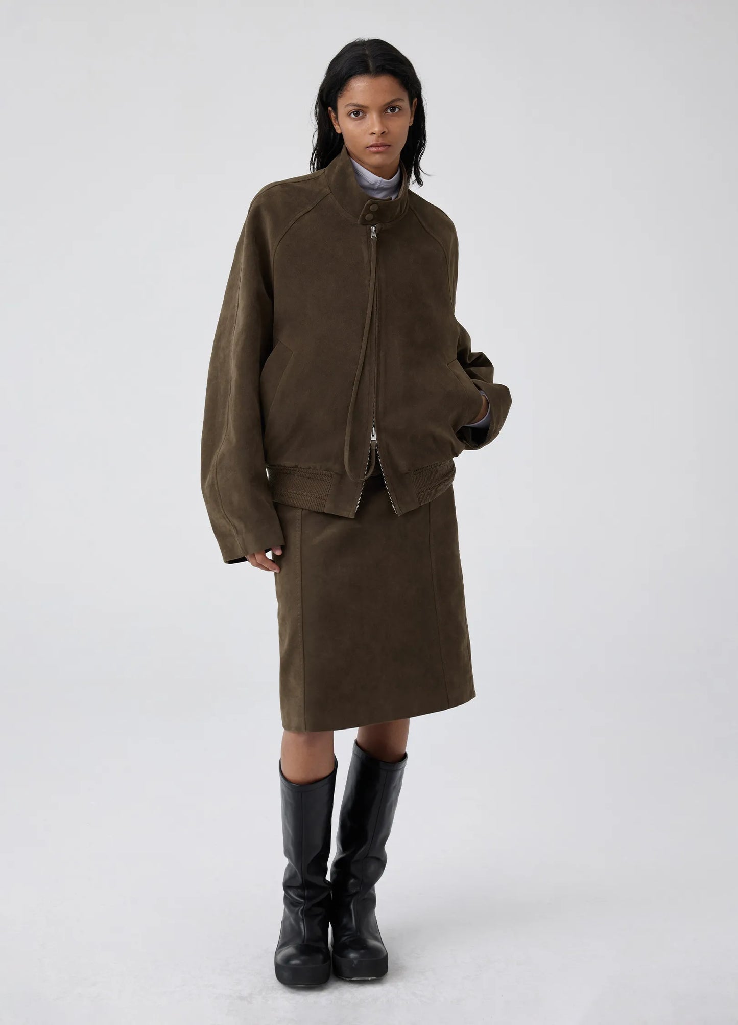 Suede Harrington Jacket