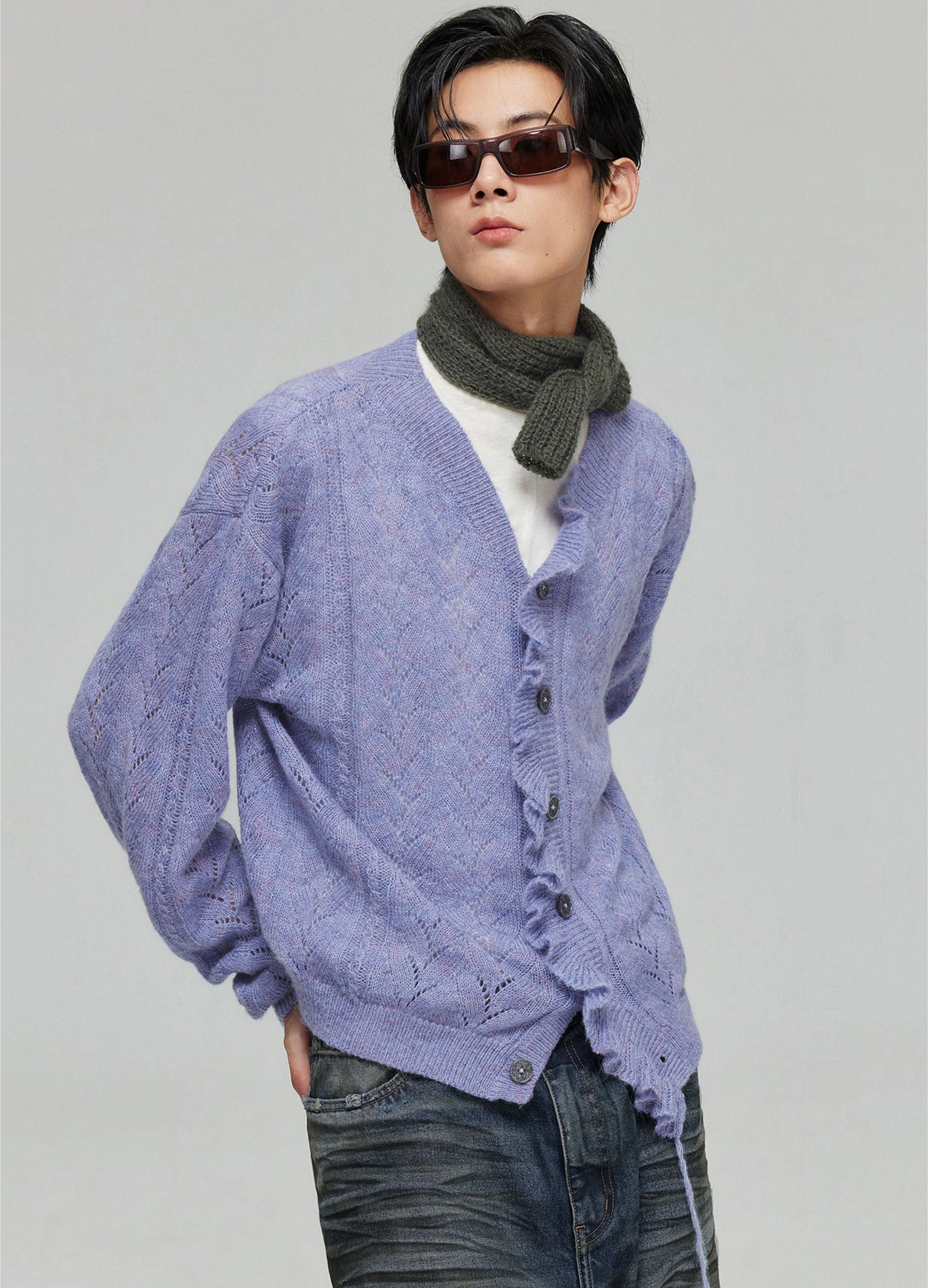 Swirl Wool Cardigan