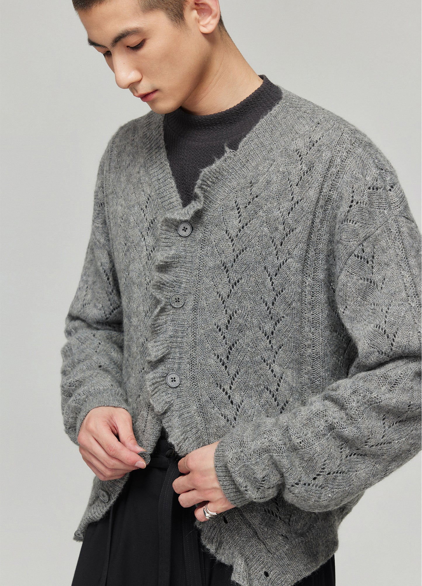 Swirl Wool Cardigan