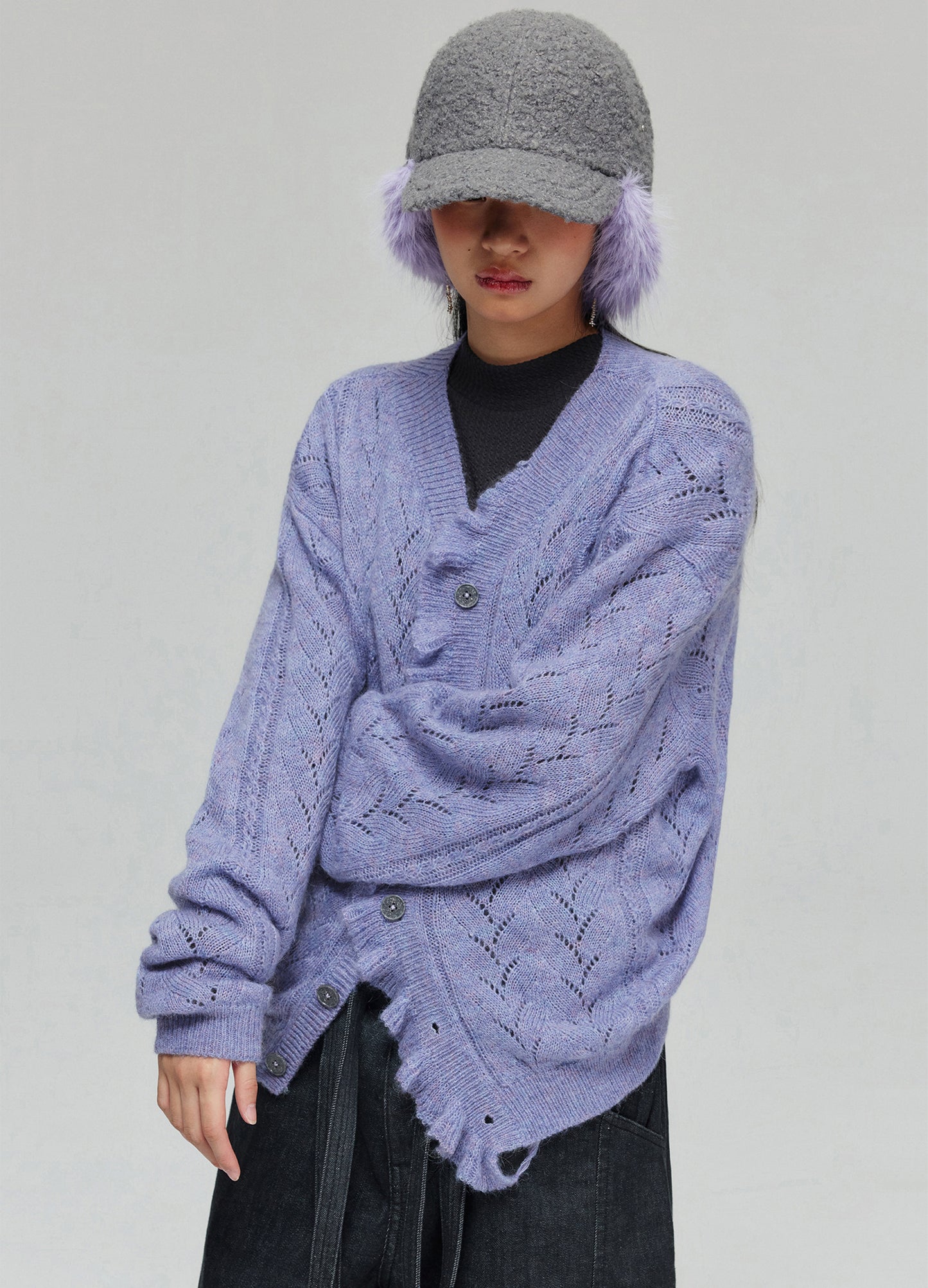 Swirl Wool Cardigan