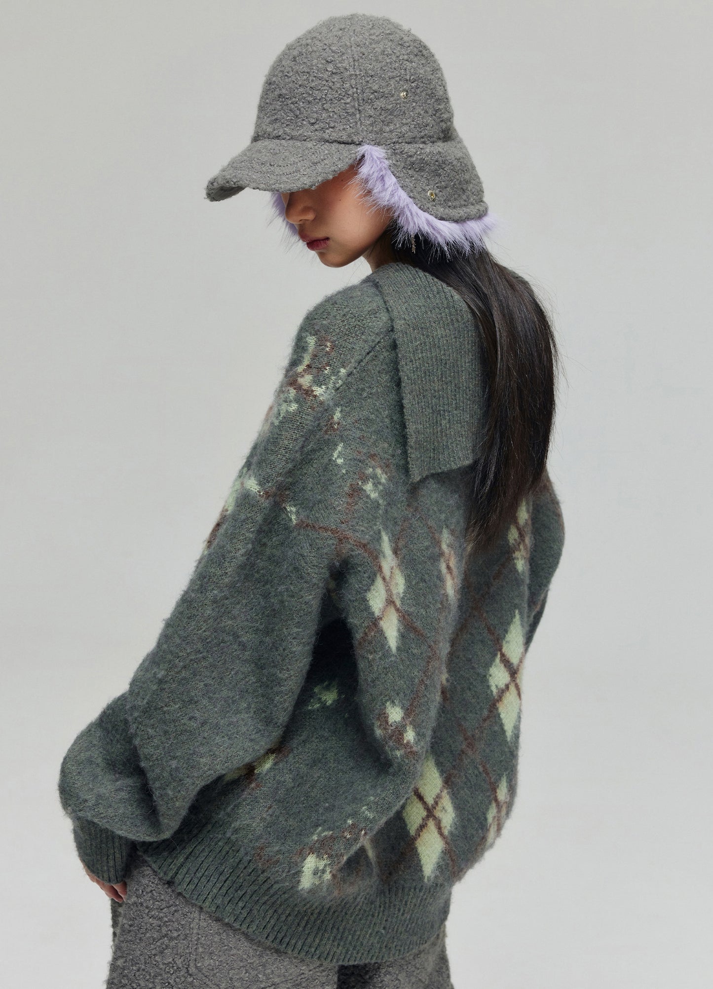 Tartan Wool Hooded Sweatshirt