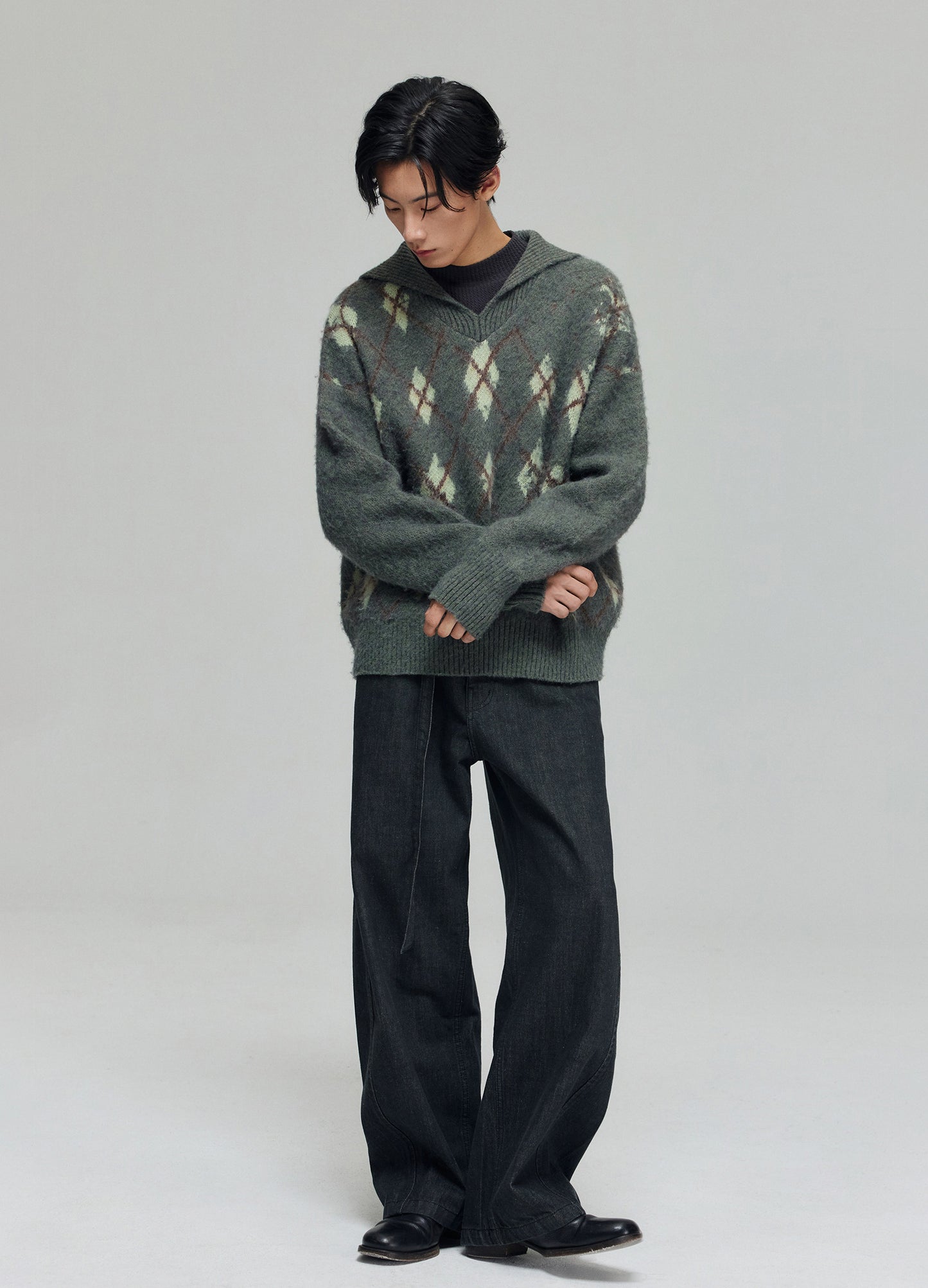 Tartan Wool Hooded Sweatshirt