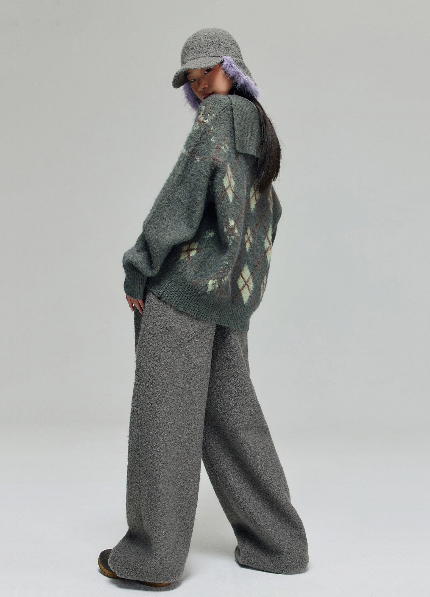 Tartan Wool Hooded Sweatshirt