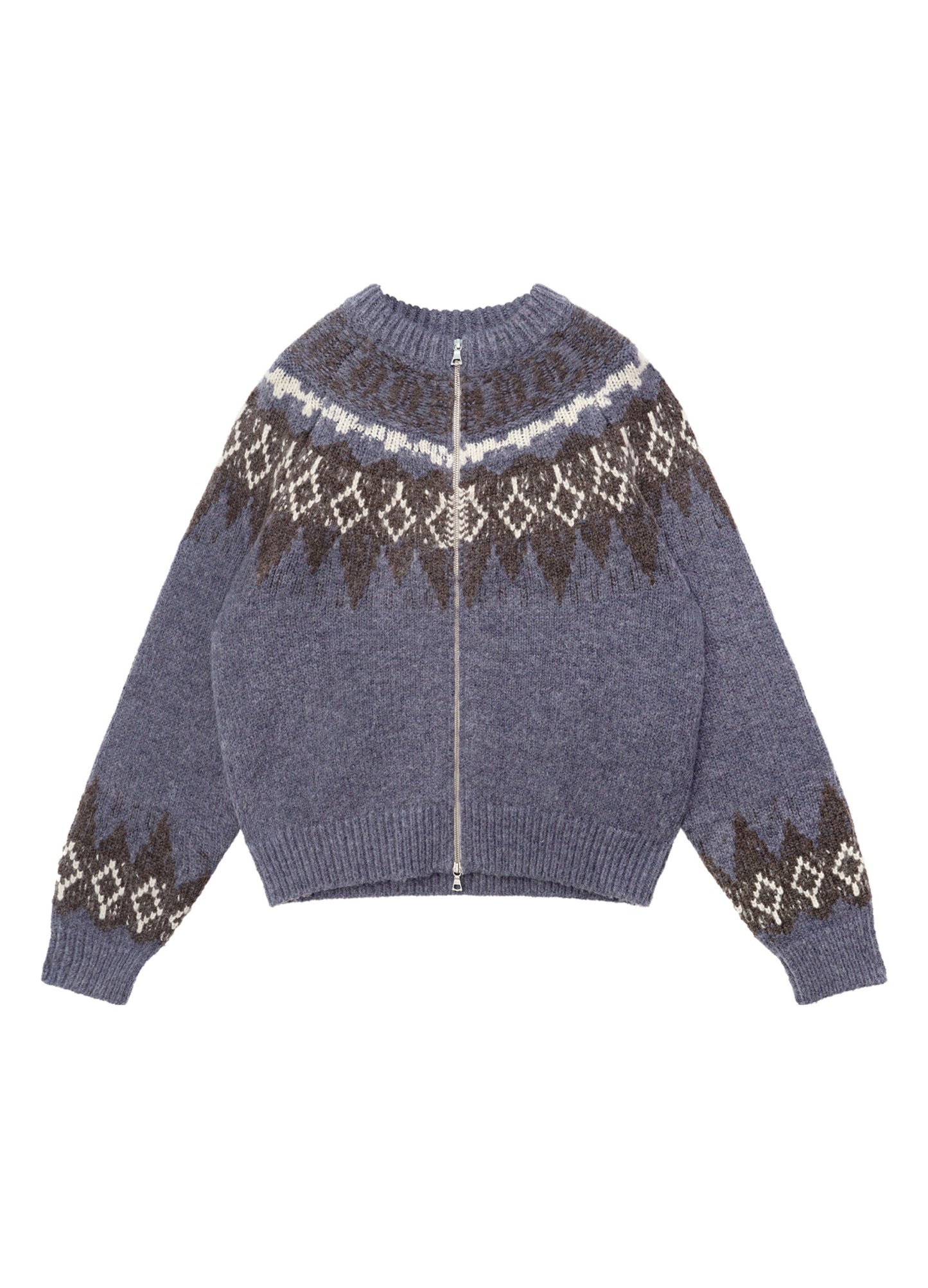 Tartan Wool Zip Sweater