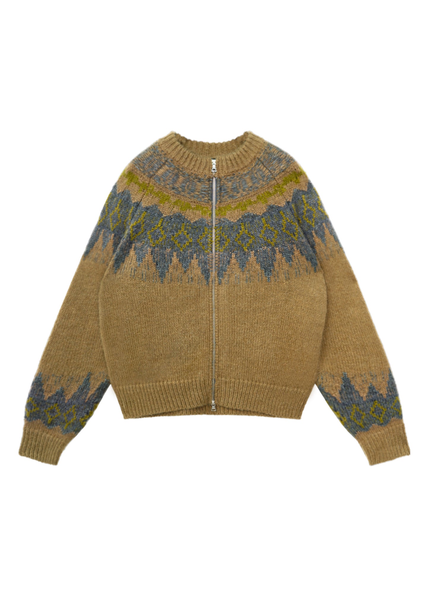 Tartan Wool Zip Sweater