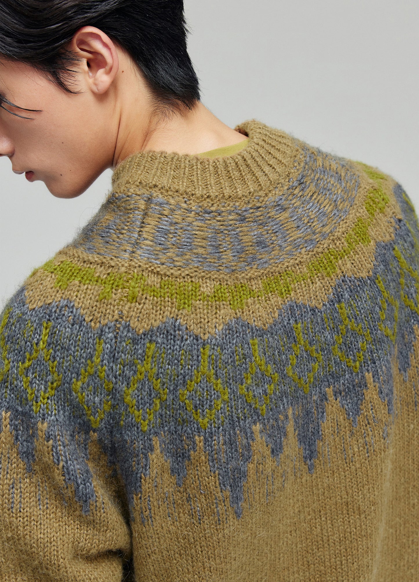 Tartan Wool Zip Sweater