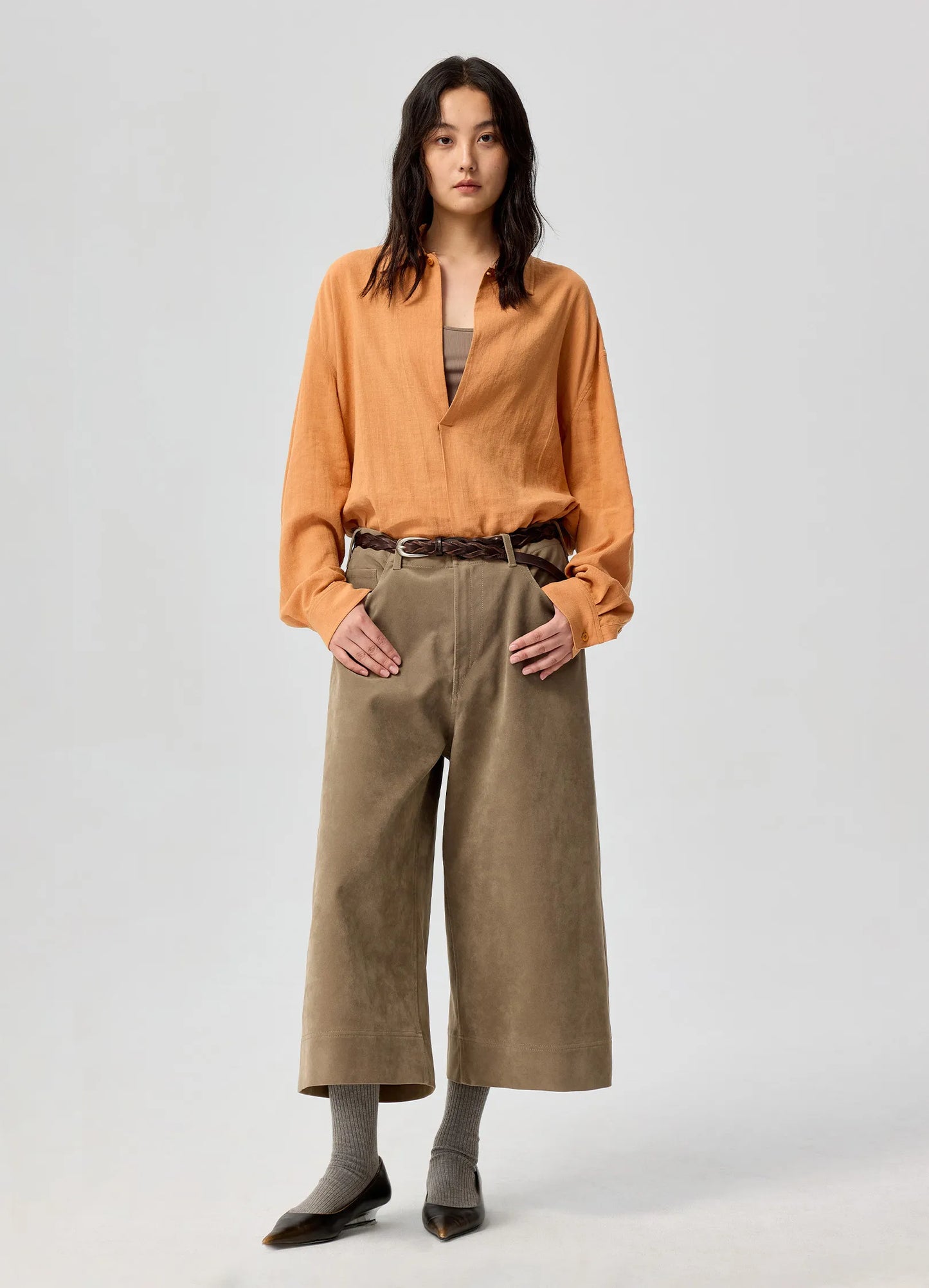 Tencel Pleated Shirt