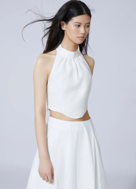 Textured Backless Top