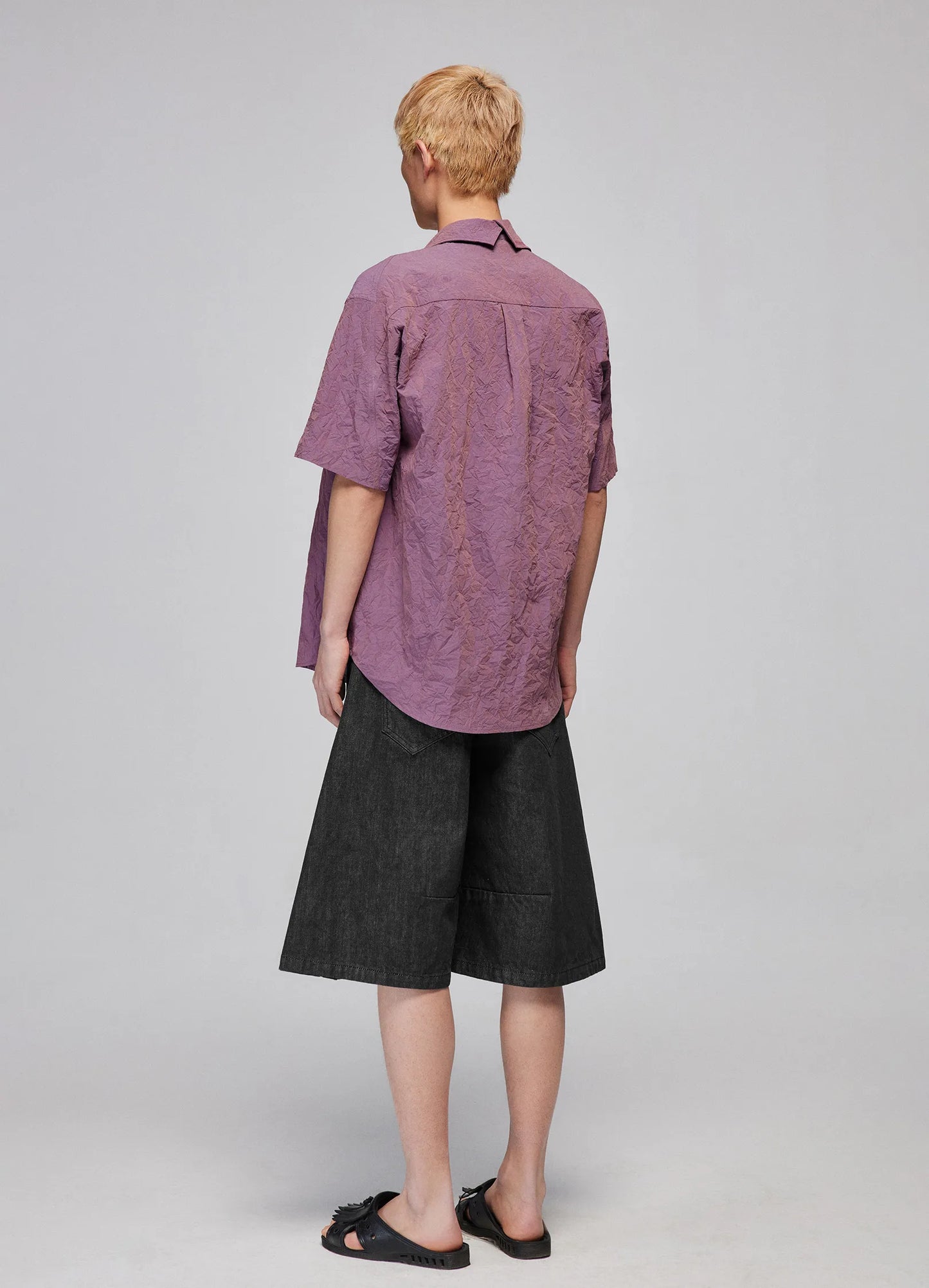 Textured Cotton Loose Shirt