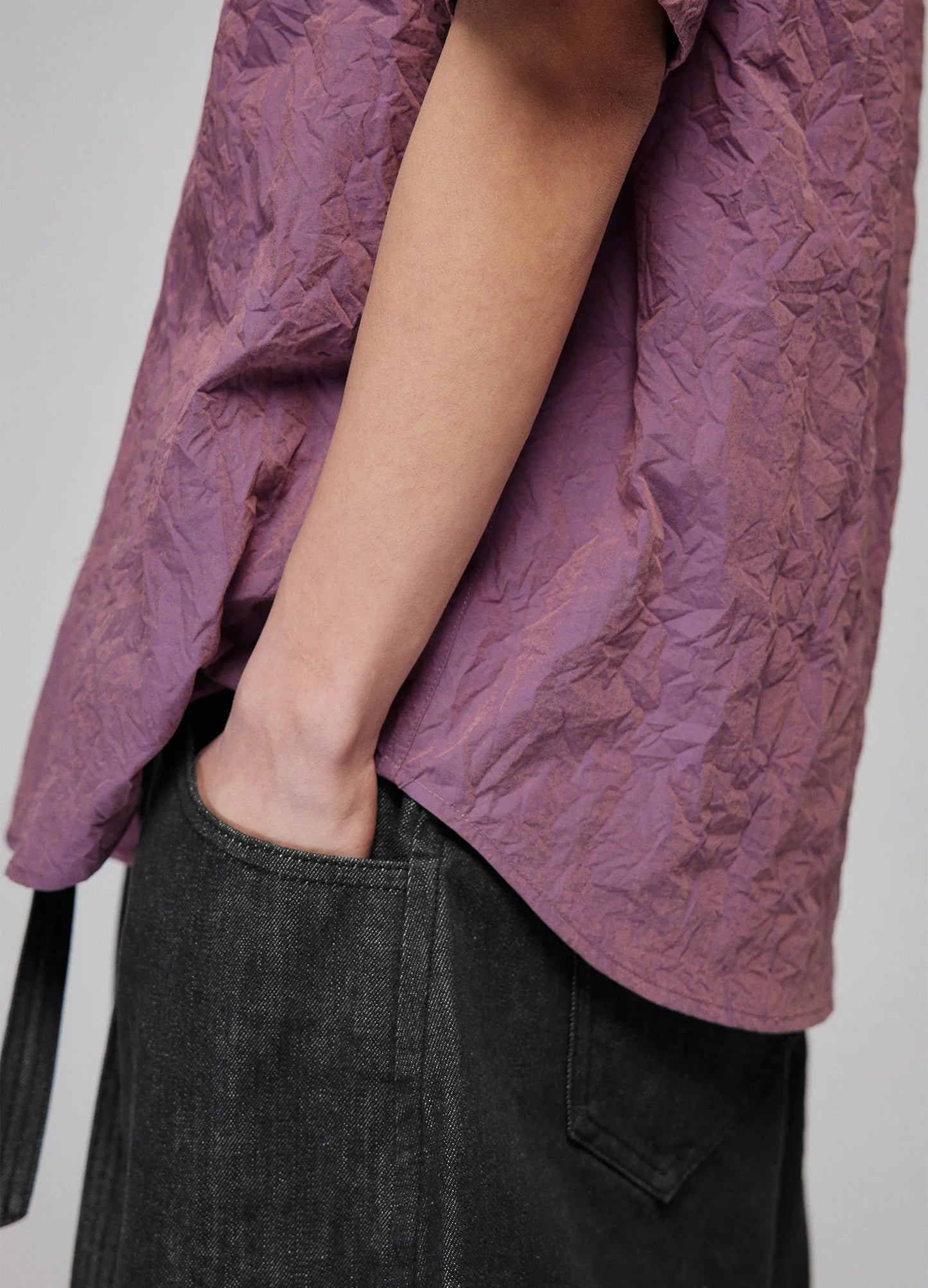 Textured Cotton Loose Shirt