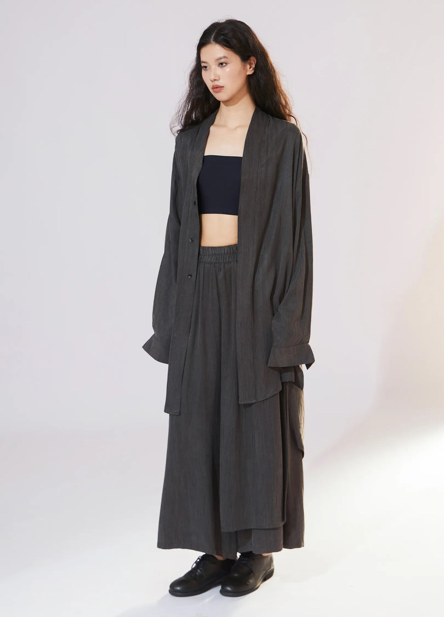 Textured Loose Overshirt