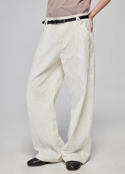 Textured Loose Trousers