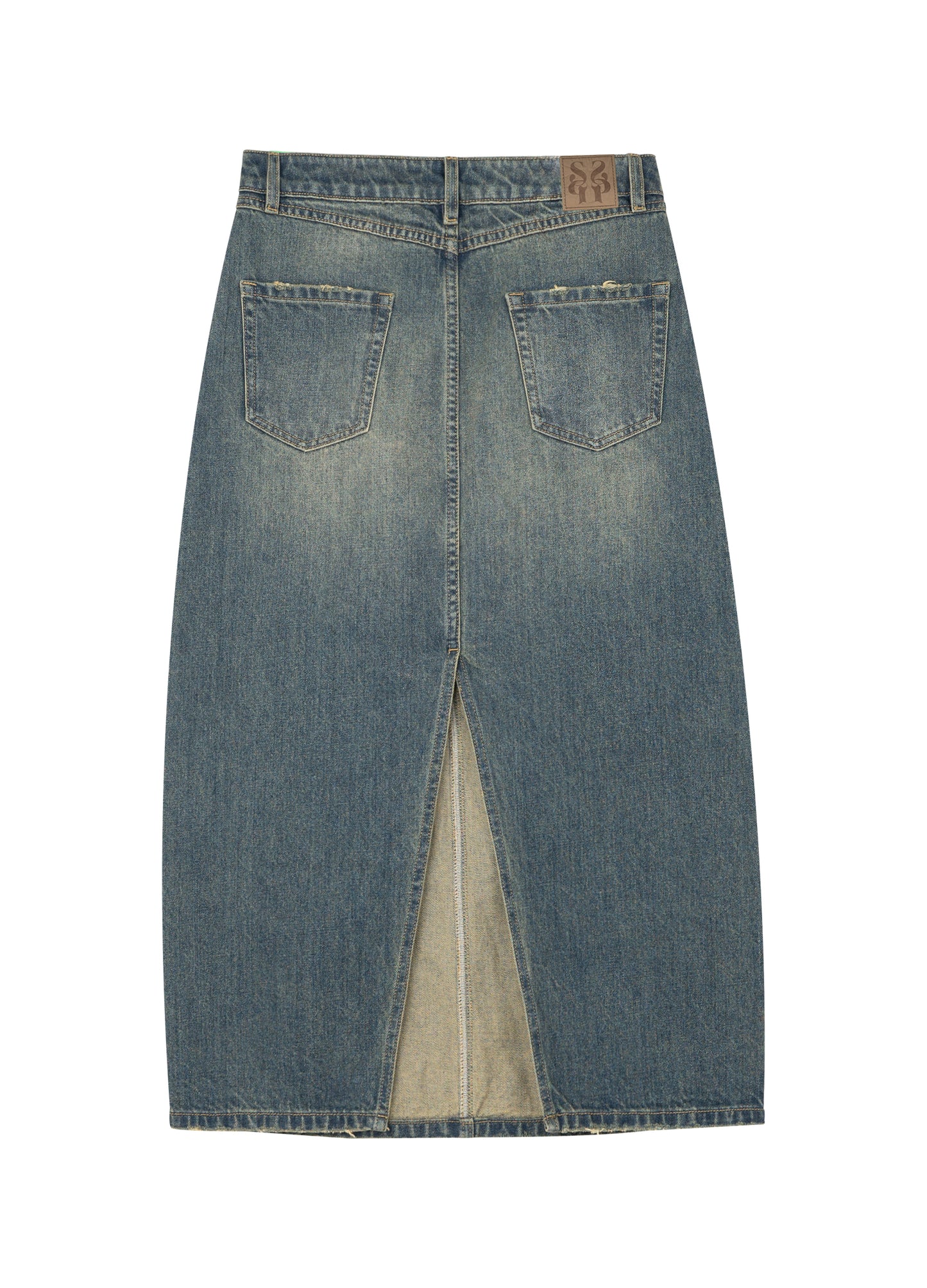 Denim Split Skirt