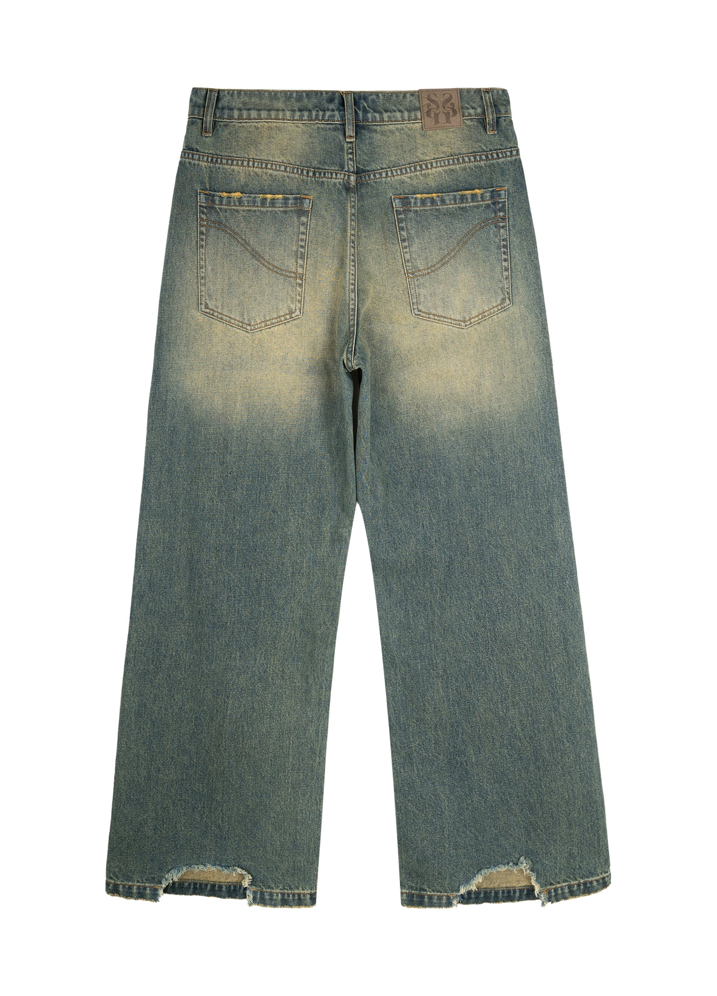 Vintage Wash Wide Denim