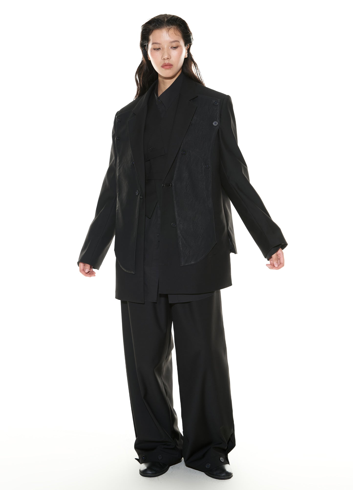Wide Buckle Suit Trousers
