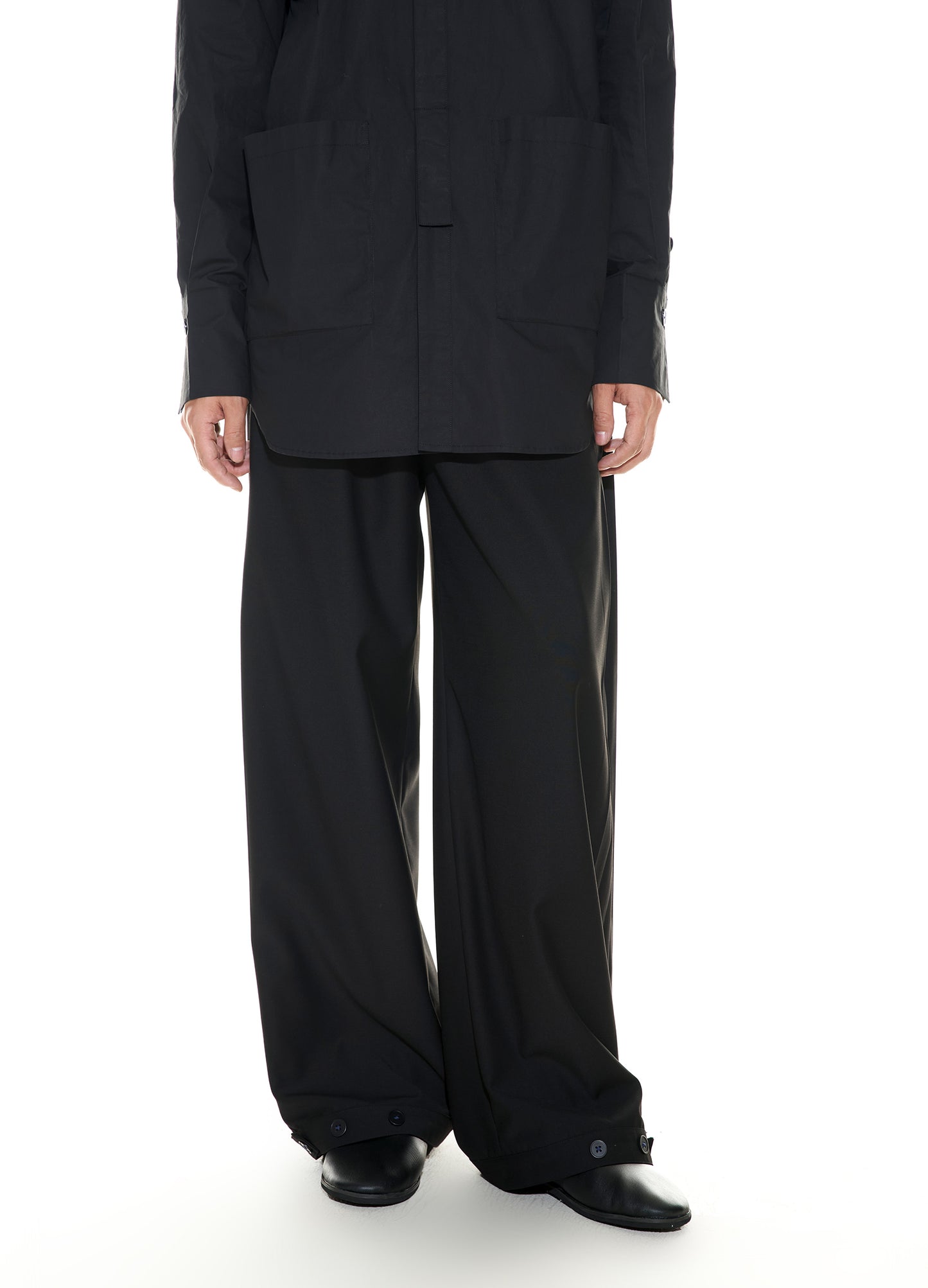 Wide Buckle Suit Trousers