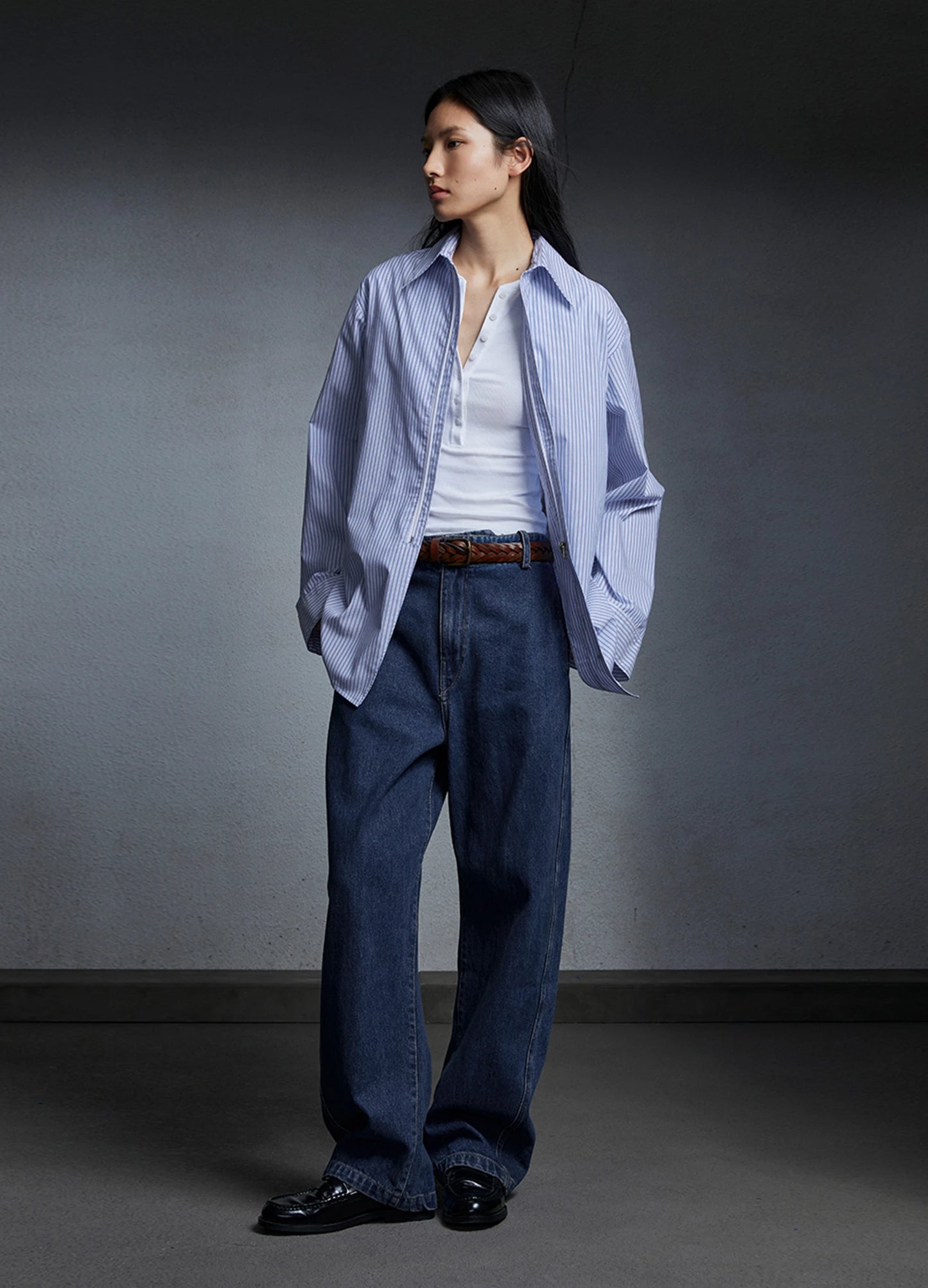 Washed Blue Wide Denims