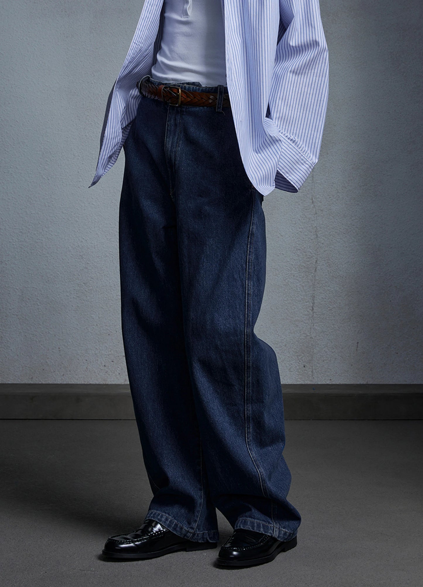 Washed Blue Wide Denims