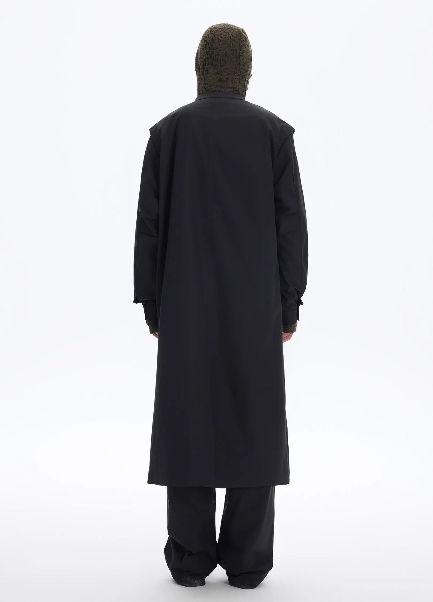 Wave Lapel Trench Coat