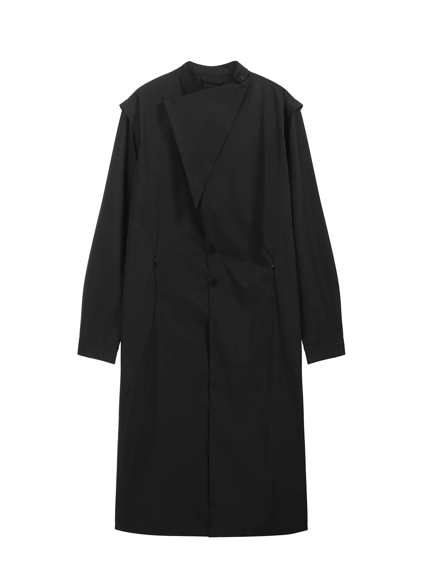 Wave Lapel Trench Coat