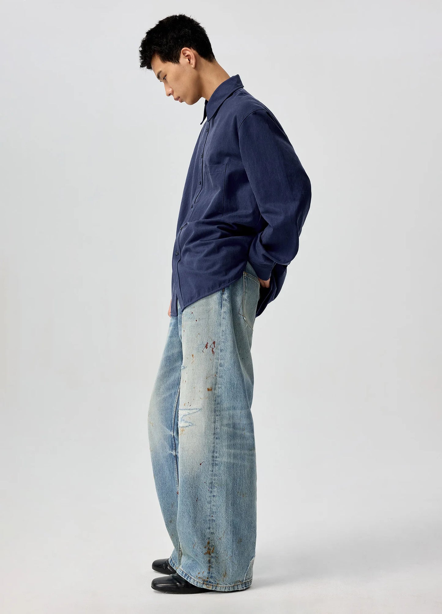 Wide Distressed Nomad Denims