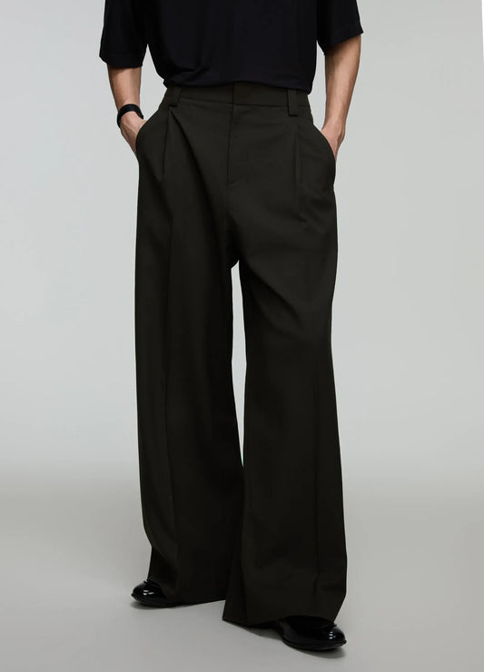 Wide Pleat Trousers