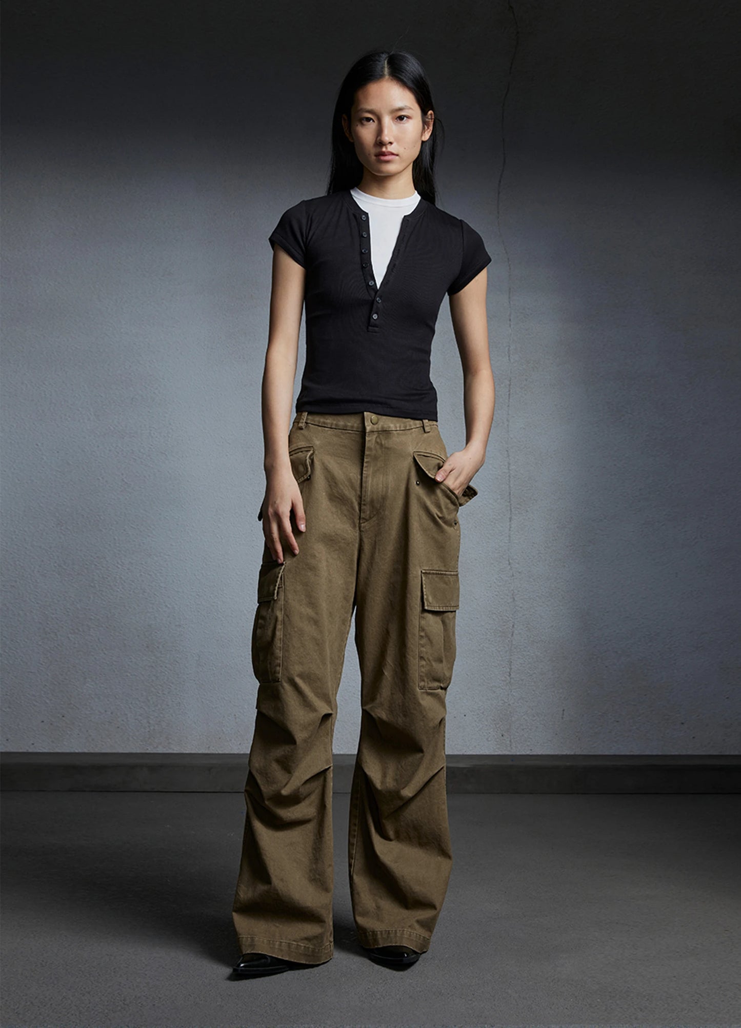 Wide Cargo Trousers