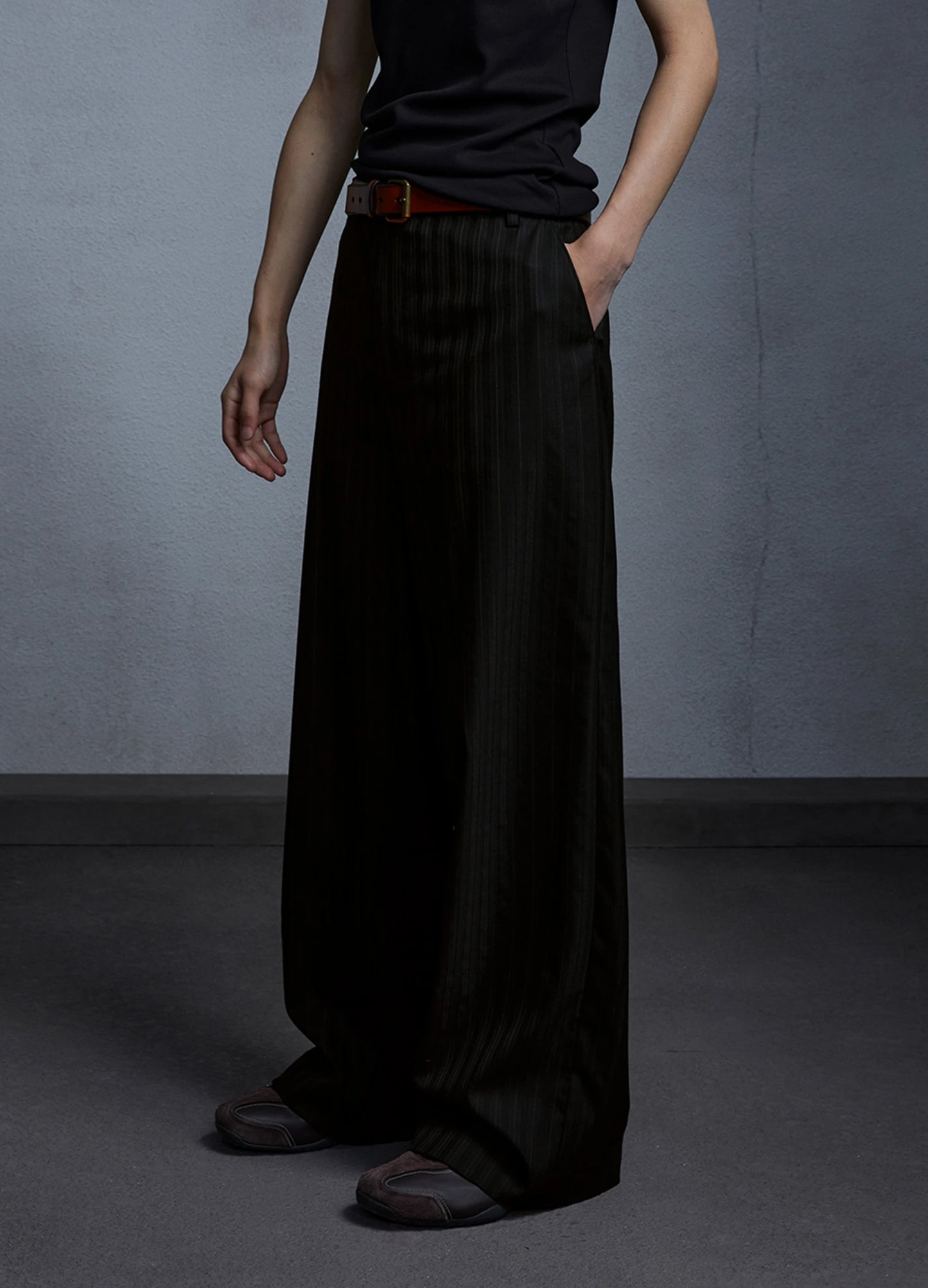Wide Pinstripe Trousers