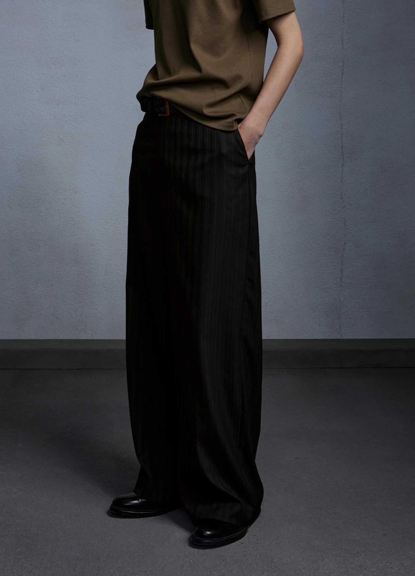 Wide Pinstripe Trousers