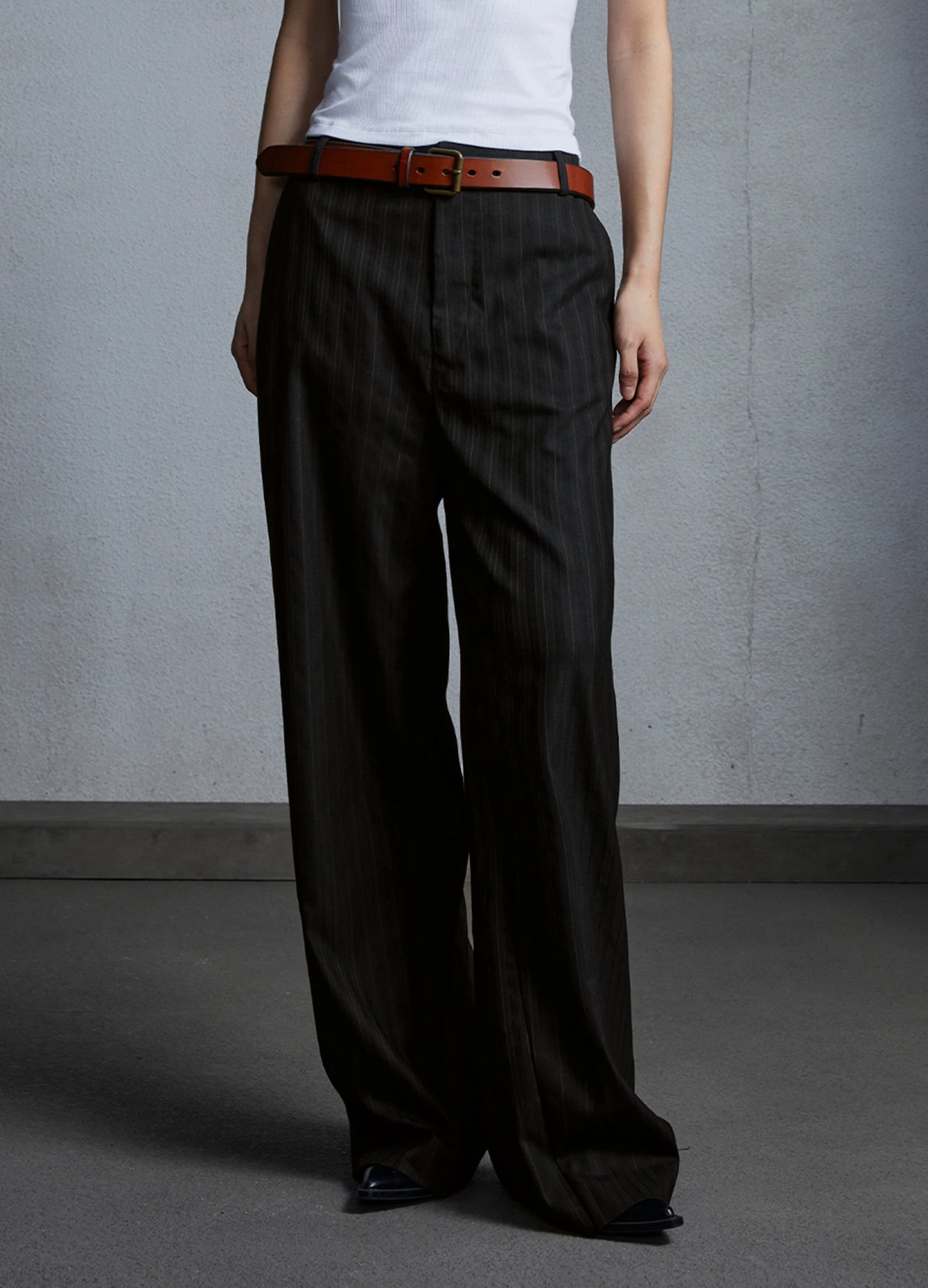 Wide Pinstripe Trousers