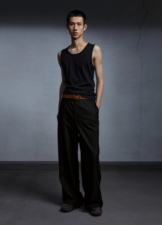Wide Pinstripe Trousers
