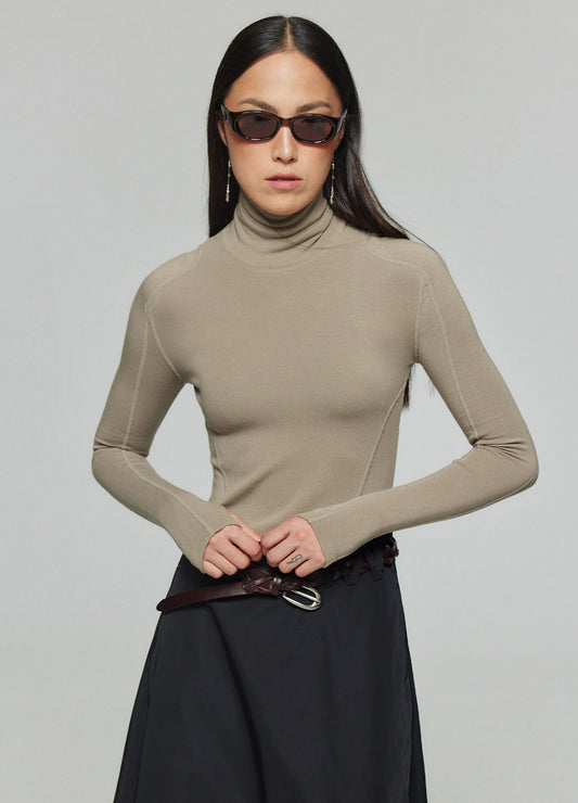 Womens Fitted Turtleneck