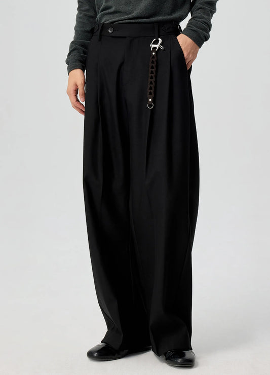 Wool Pleated Trousers
