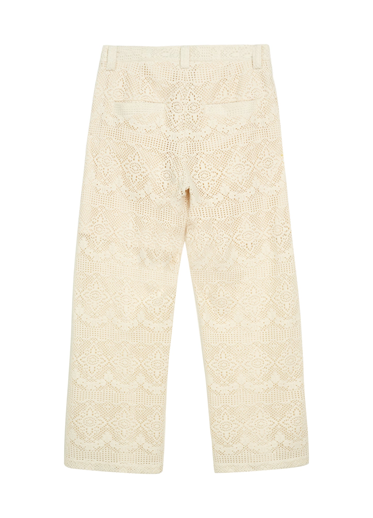 Hollow Lace Wide Trousers