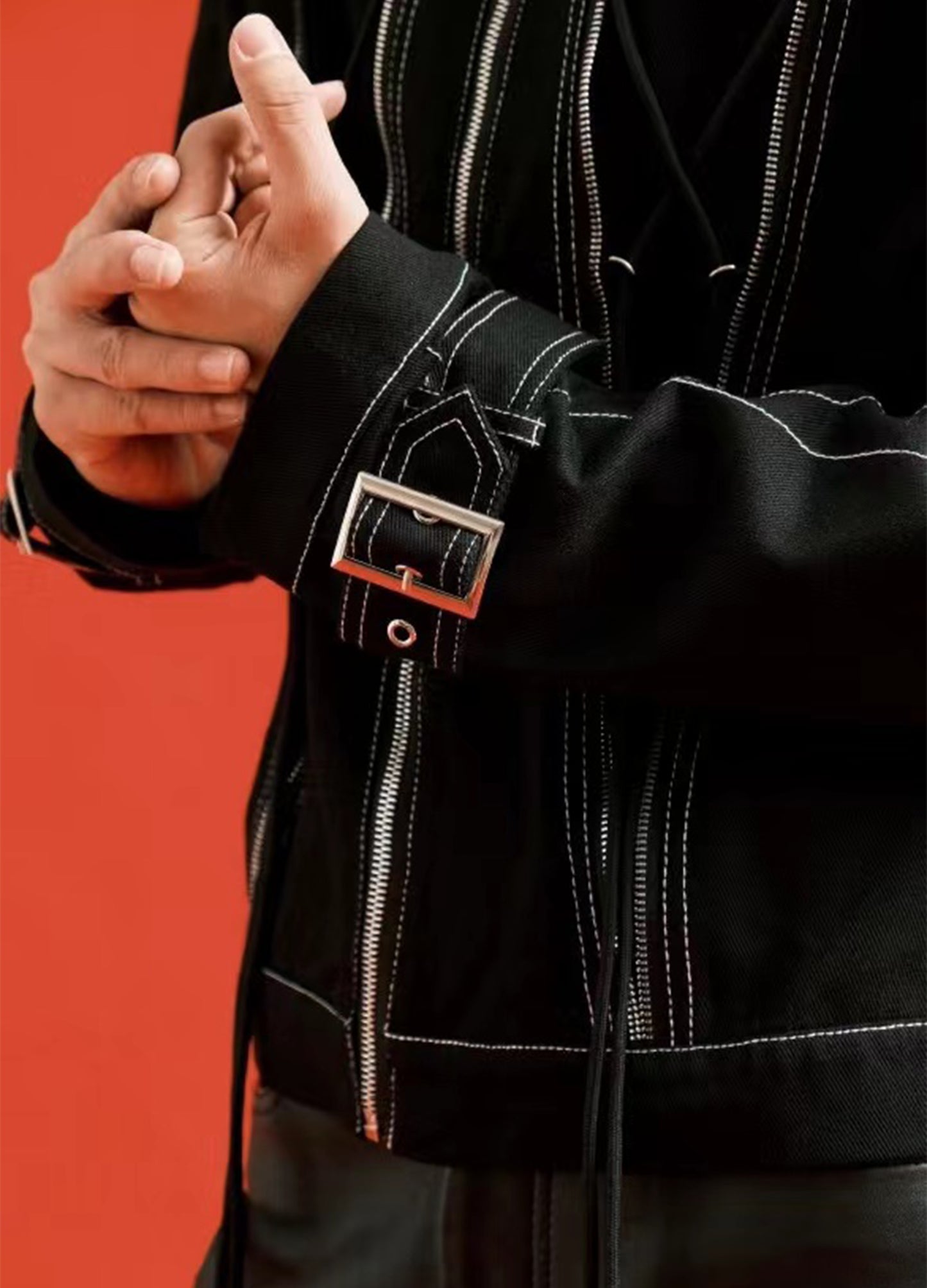 Contrast Biker Jacket