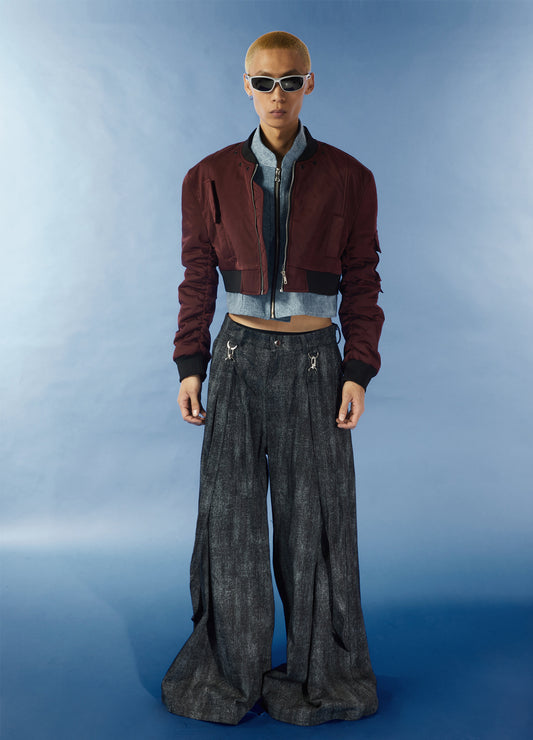 Cropped Aviator Bomber