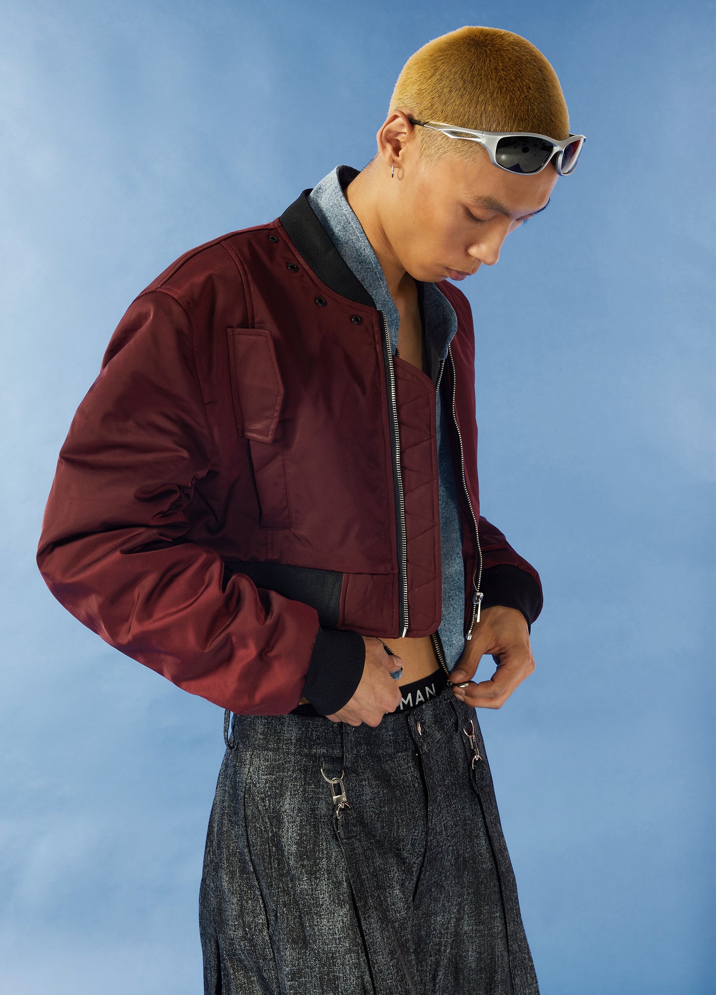 Cropped Aviator Bomber