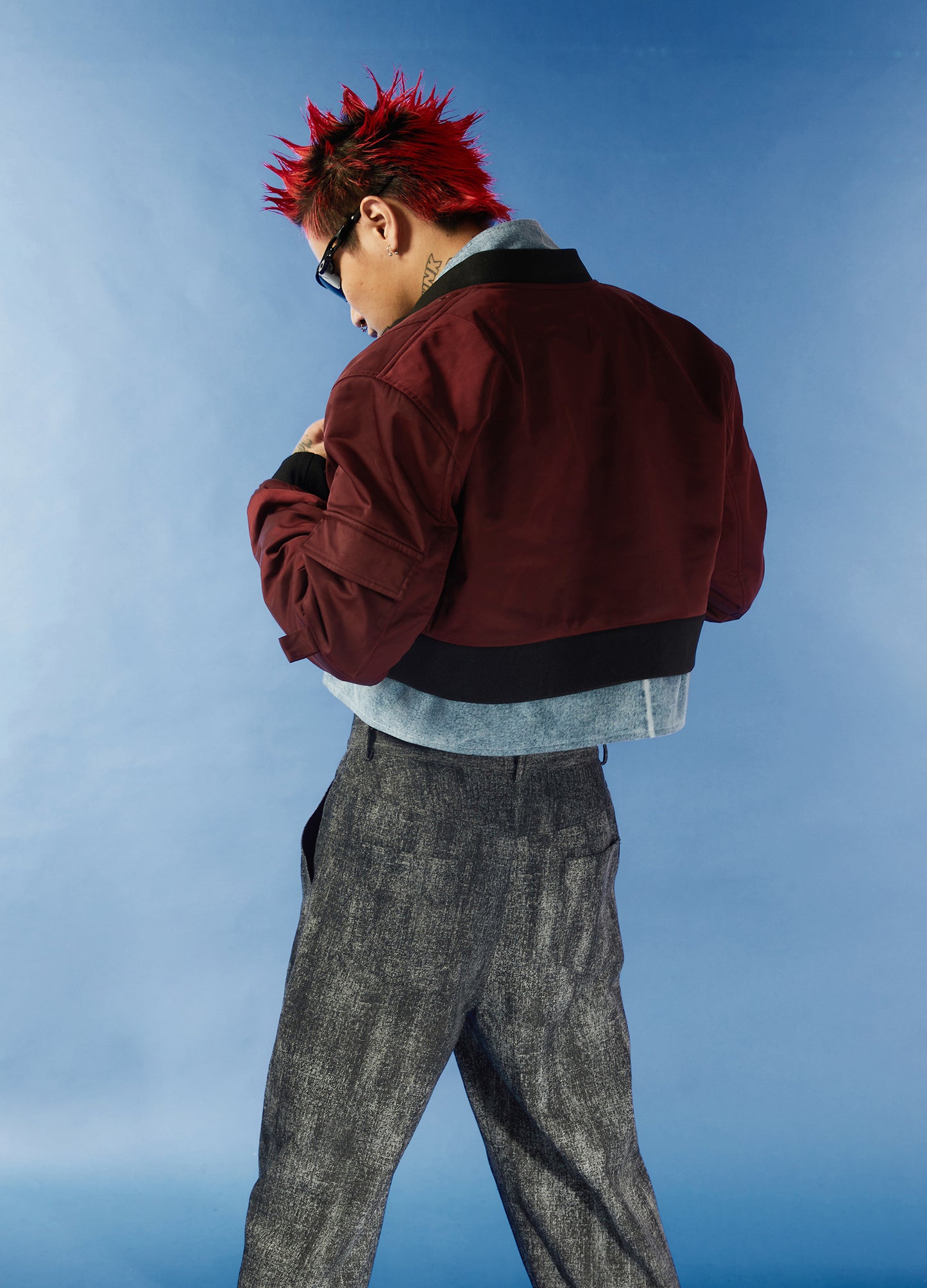 Cropped Aviator Bomber